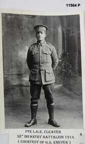 Photograph of PTE L.G.E. Cleaver, 38th Battalion.