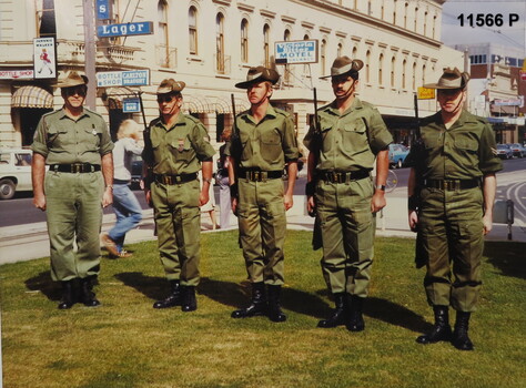 Coloured photograph of 15th Transport Catafalque Party.