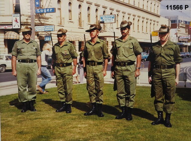 Coloured photograph of 15th Transport Catafalque Party.