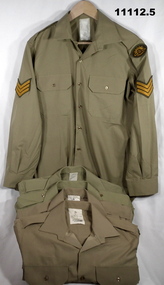 Five Army Khaki Service Dress shirts.