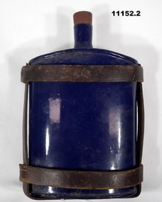Enamel water bottle, British pattern.