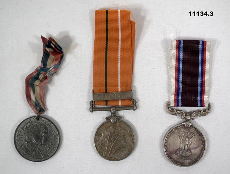 Various medals from India and UK.
