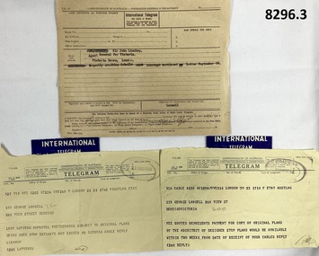 Telegrams re the proposed Cenotaph in Bendigo.