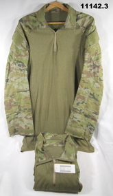Three Army Polo shirts with long sleeves.