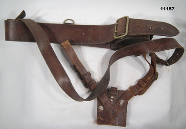 Leather belt, Sam Browne.