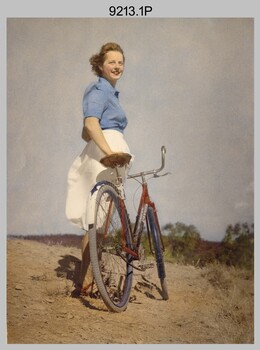 LHQ Cartographic Company 25 December 1943. Rosemary (Atkinson) Bowman at Spring Gully Reservoir.
