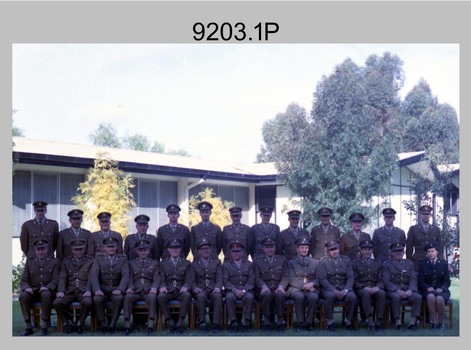 Commissioned Officers of the Army Headquarters Survey Regiment. Fortuna Villa, Bendigo. c1968. 