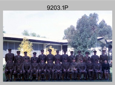 Commissioned Officers of the Army Headquarters Survey Regiment. Fortuna Villa, Bendigo. c1968. 