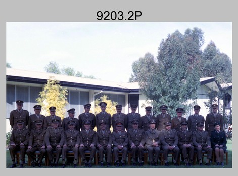 Commissioned Officers of the Army Headquarters Survey Regiment. Fortuna Villa, Bendigo. c1968. 