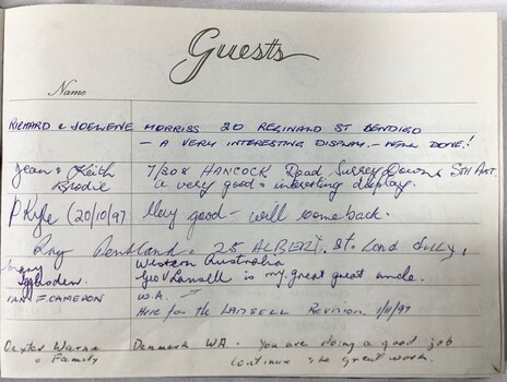 The first page signed in October 1997.