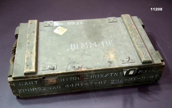 Ammo box for mortar rounds.