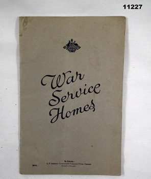 A5 booklet outlining the provisions of the War Service Homes Act.