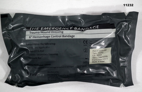 Vacuum pack emergency bandage.