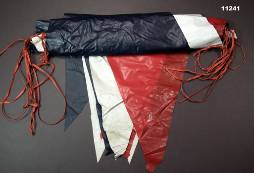 Red, white and blue plastic bunting.
