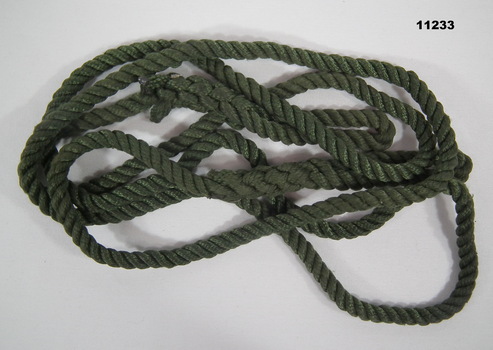 Army issue, green toggle rope.