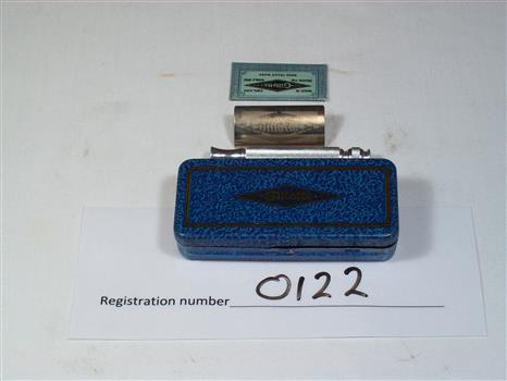 Gillette Razor in blue tin case
