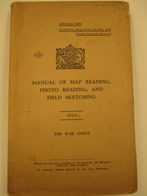 Manual of Map Reading, Photo Reading and Field Sketching1929 