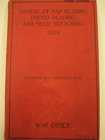 Manual of Map Reading, Photo Reading and Field Sketching1929