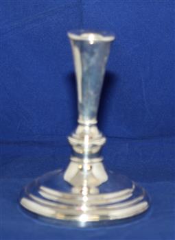 Single stem, silver candelabra