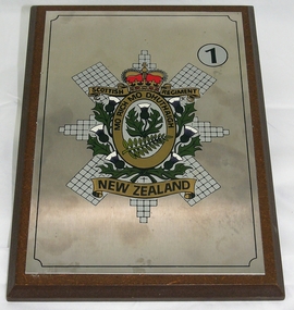 Plaque - NZ Scottish Regiment