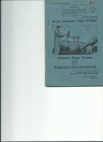 Booklet (2 copies), Royal Armoured Corps Training Miniature Range Training 1961, June 1961