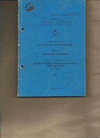 Booklet (3 copies), Manual of Land Warfare Part 2 Infantry Training Vol 8 Pam 1  Range Instructions & Safety Precautions 1982, 1982
