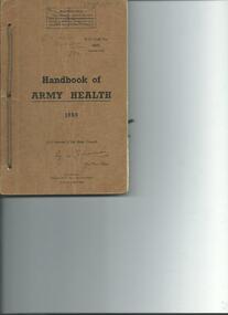 Booklet, Handbook of Army Health 1950