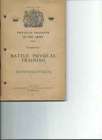 Booklet, Battle Physical Training Pamphlet No 4, 1958