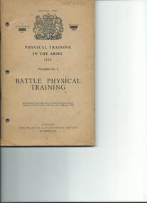 Booklet, Battle Physical Training Pamphlet No 4, 1958, 1958