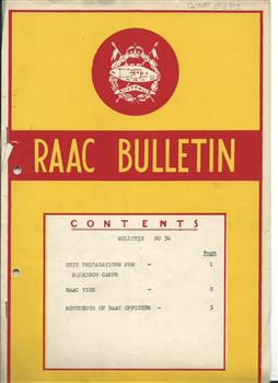 RAAC Bulletin No. 34