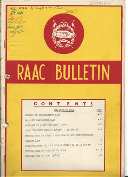 RAAC Bulletin No. 33(A)