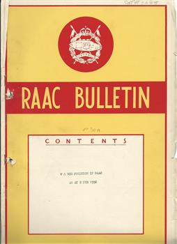 RAAC Bulletin No. 30(A)