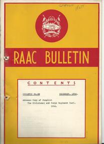 RAAC Bulletin No. 28 (2 copies)