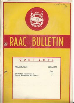 RAAC Bulletin No. 25 (2 copies)