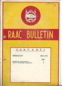 RAAC Bulletin No. 25 (2 copies)