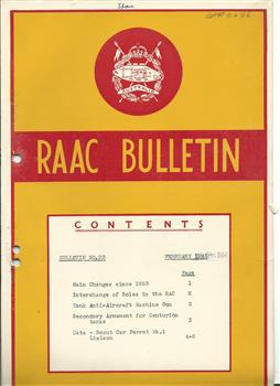 RAAC Bulletin No. 23 (2 copies)