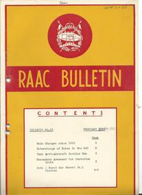 RAAC Bulletin No. 23 (2 copies)