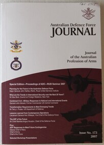 Journal, Department of Defence, Australian Defence Force Journal Issue 173, 2007, 2007