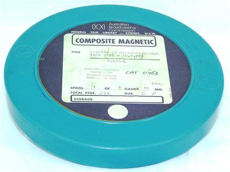 16 mm film in colour of Opening of Military Museum on July 30 1978