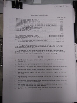 Ferret Scout Car User Handbook/Technical Manuals