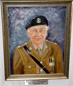 Oil painting portrait of former Admin Cmdr