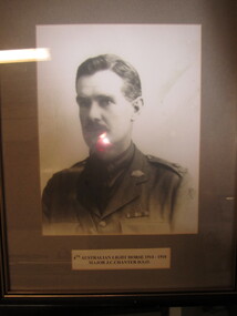 Framed photograph of Major J C Chanter DSO
