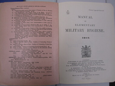 Manual of Elementary Military Hygiene 1912