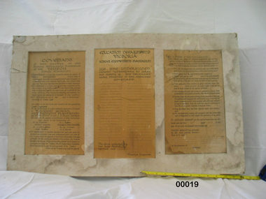 Certificate regarding Yendon School Endowment Plantation, 1957 (estimated)