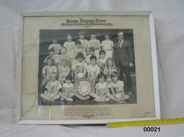 School photograph framed, Harvey Photo, 1971 (exact)