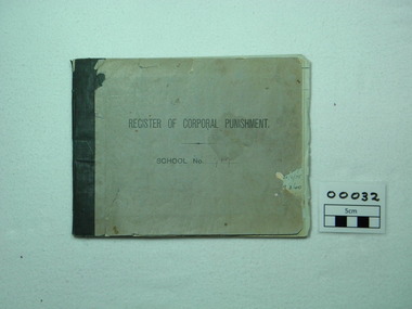 Book, school punishment, REGISTER OF CORPORAL PUNISHMENT School No. 719, printed before 1920