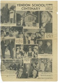 Newspaper Cutting, school, YENDON SCHOOL CENTENARY