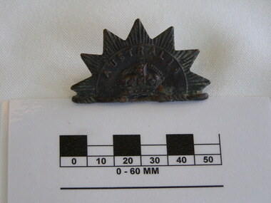 Rising Sun hat badge, Australia, late 19th century