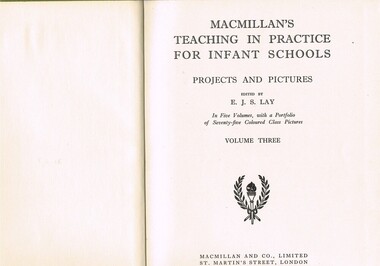 Book - Reference Teaching Infants, MacMillan and Co., Limited, MacMillan's Teaching in Practice for Infant Schools Projects and Pictures Vol. 3, 1949 (exact)