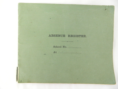Register School Administration, Absence Register School No. 2539 Mullindolingong, circa 1910